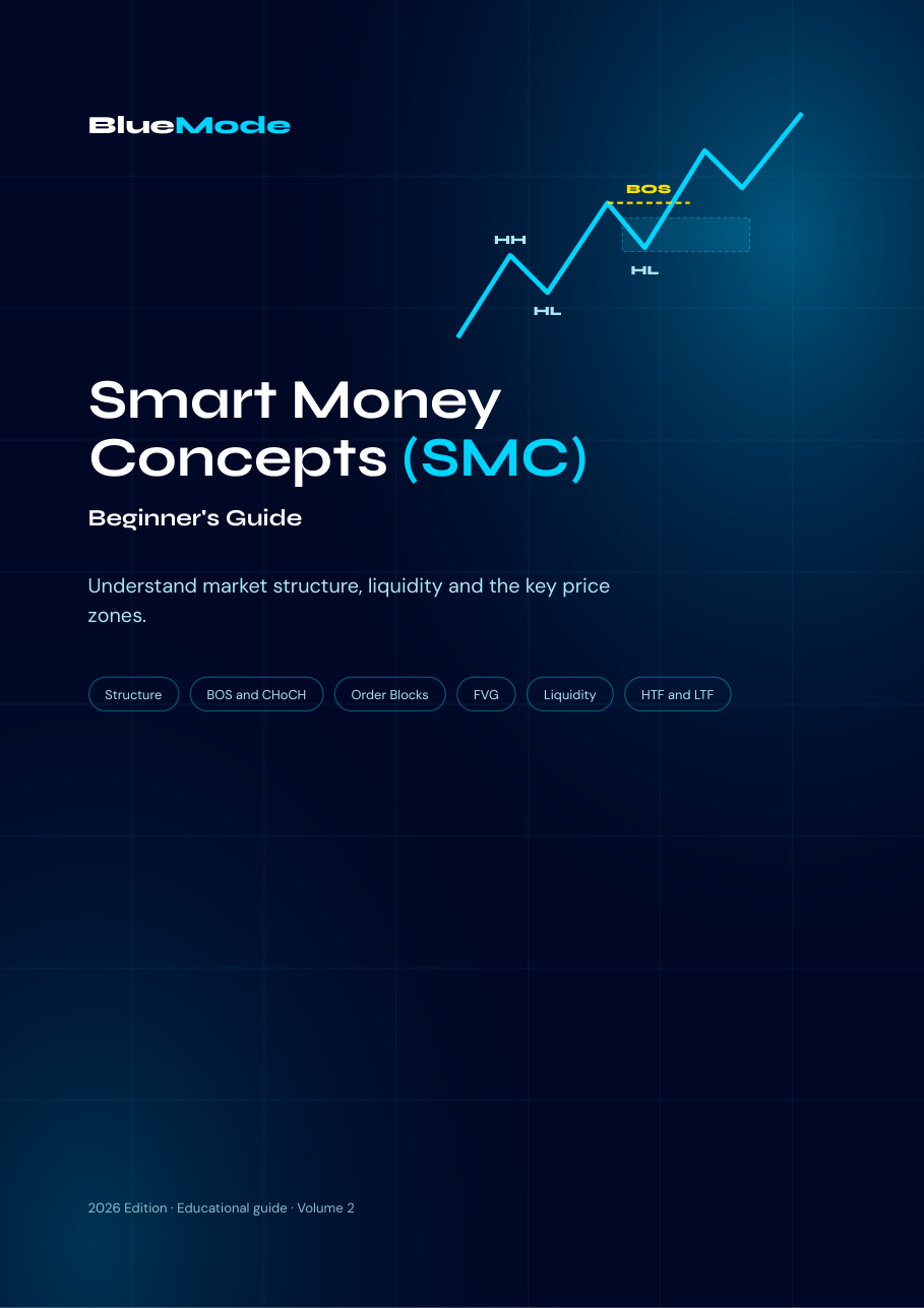 Cover of the Blue Mode Smart Money Concepts (SMC) Beginner's Guide