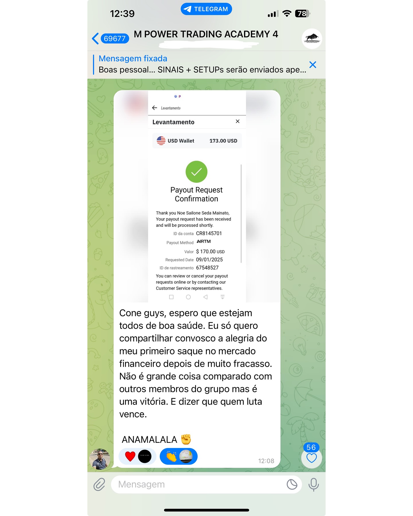 Testemunho real de membro Blue Mode